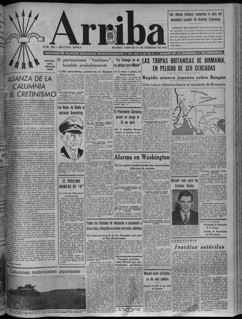 Miniatura de Arriba del 27 de febrero de 1942