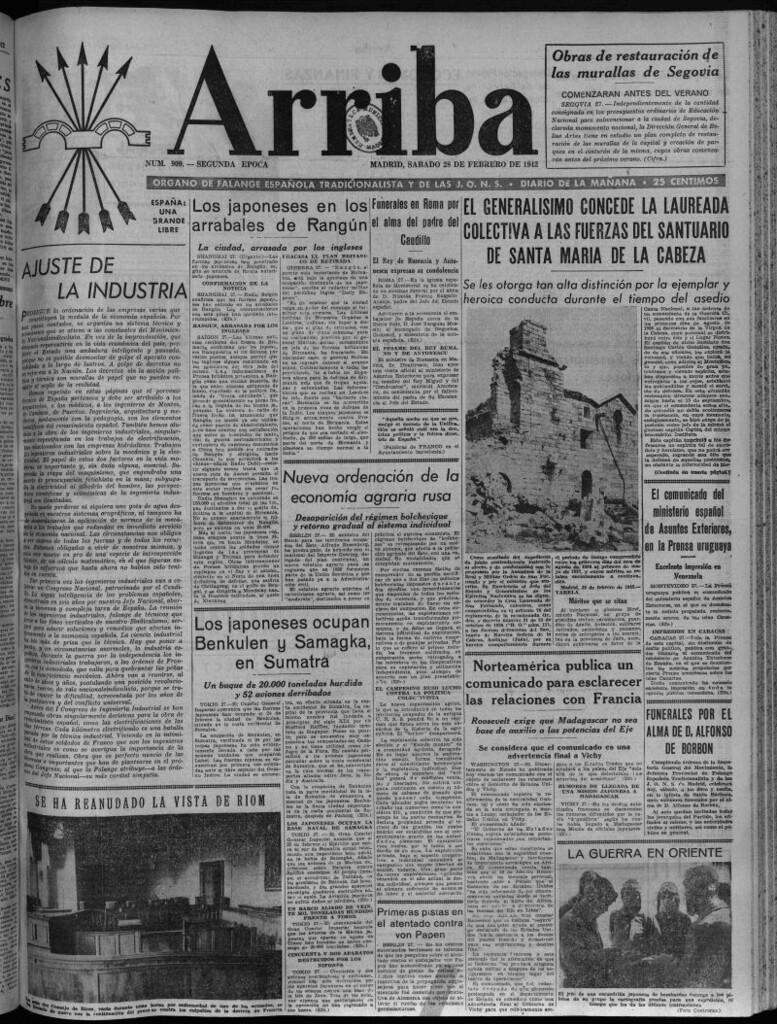 Miniatura de Arriba del 28 de febrero de 1942