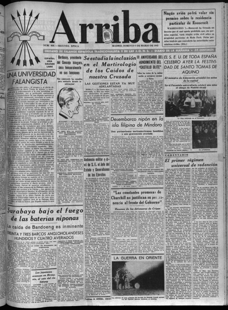 Miniatura de Arriba del 8 de marzo de 1942
