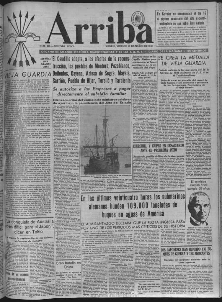 Miniatura de Arriba del 13 de marzo de 1942