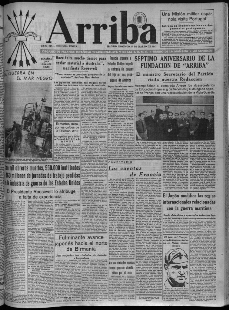 Miniatura de Arriba del 22 de marzo de 1942