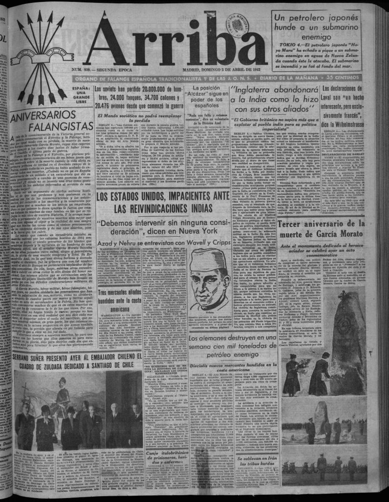 Miniatura de Arriba del 5 de abril de 1942