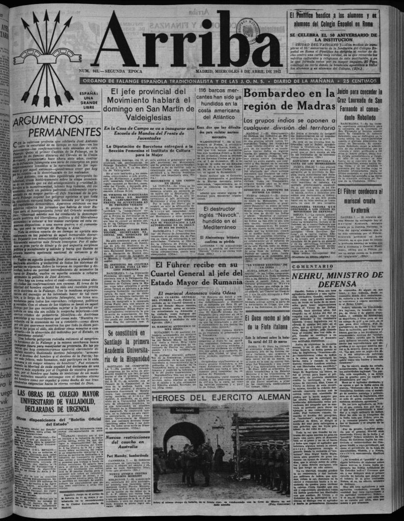 Miniatura de Arriba del 8 de abril de 1942