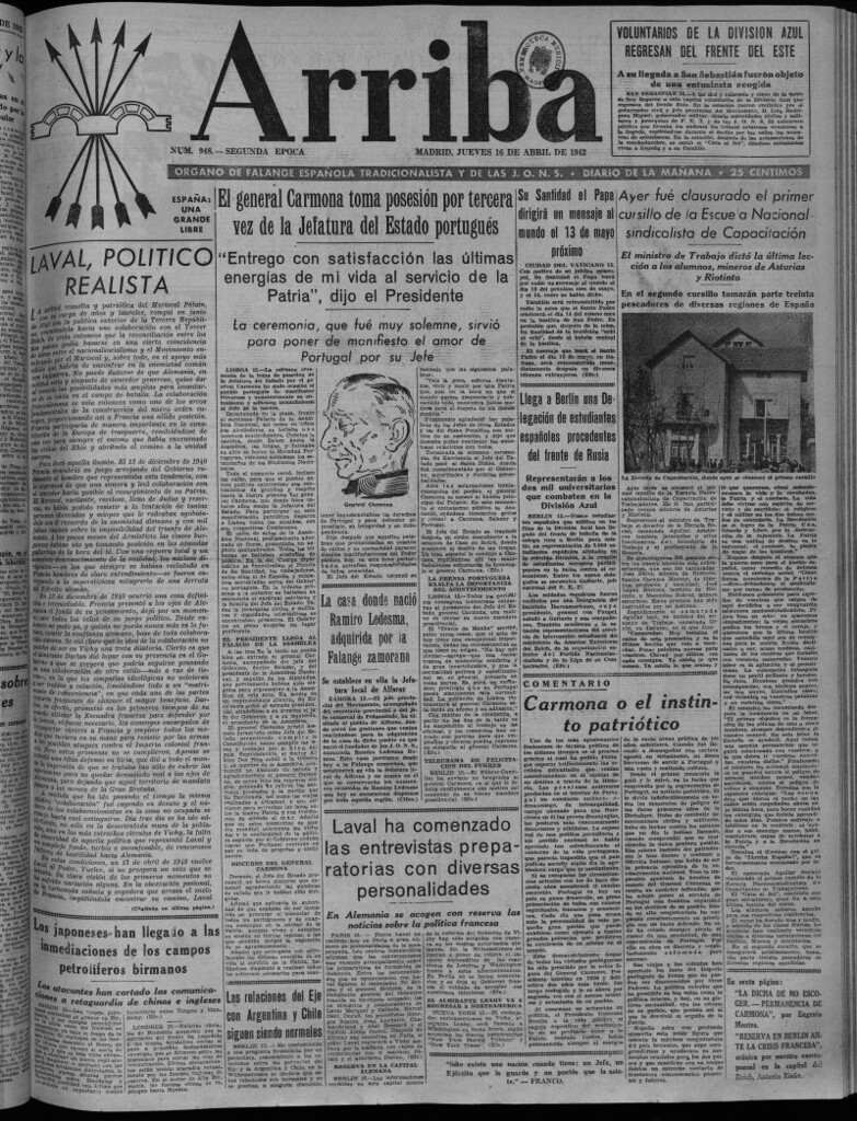 Miniatura de Arriba del 16 de abril de 1942