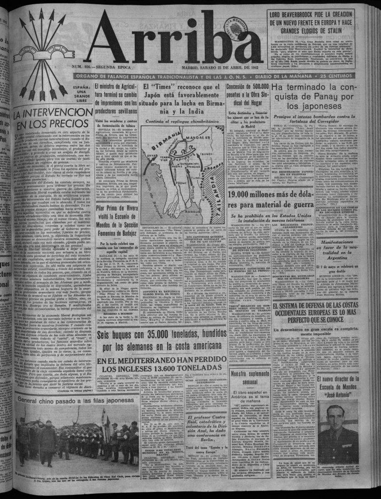 Miniatura de Arriba del 25 de abril de 1942