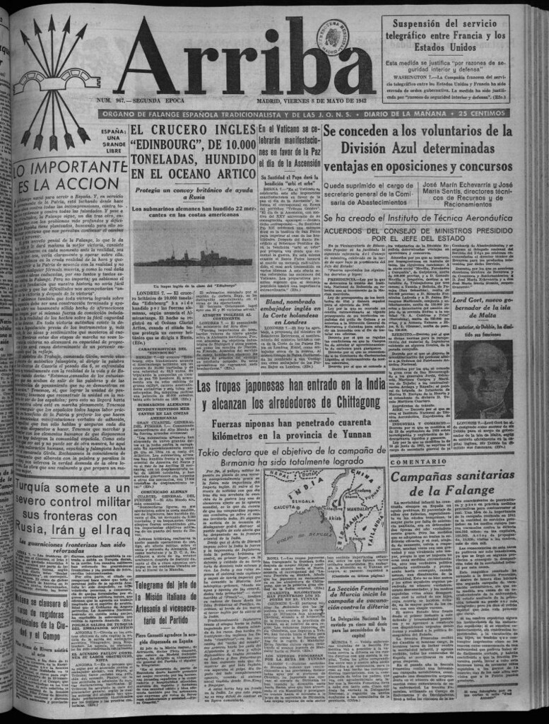 Miniatura de Arriba del 8 de mayo de 1942