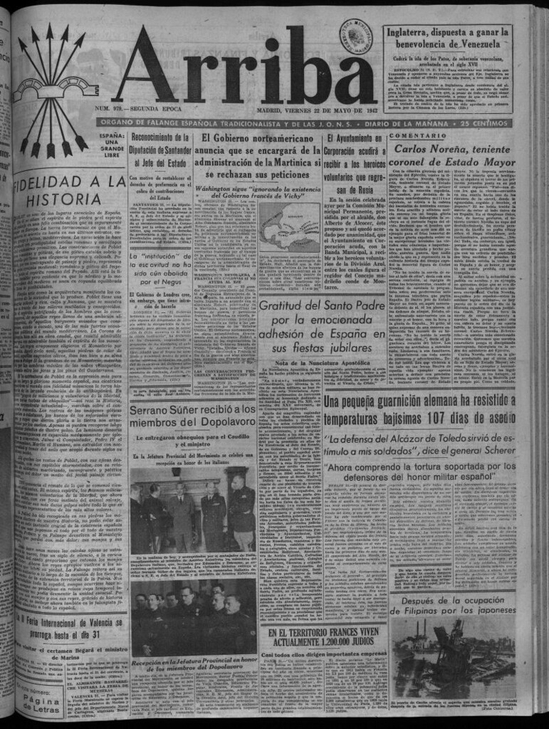 Miniatura de Arriba del 22 de mayo de 1942