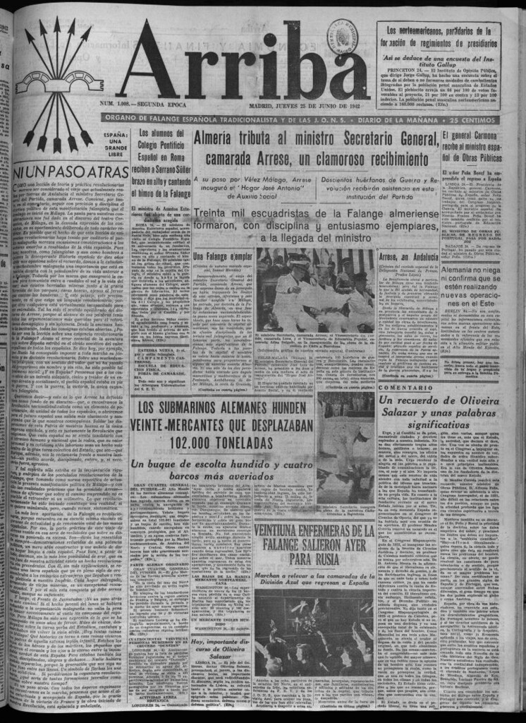 Miniatura de Arriba del 25 de junio de 1942