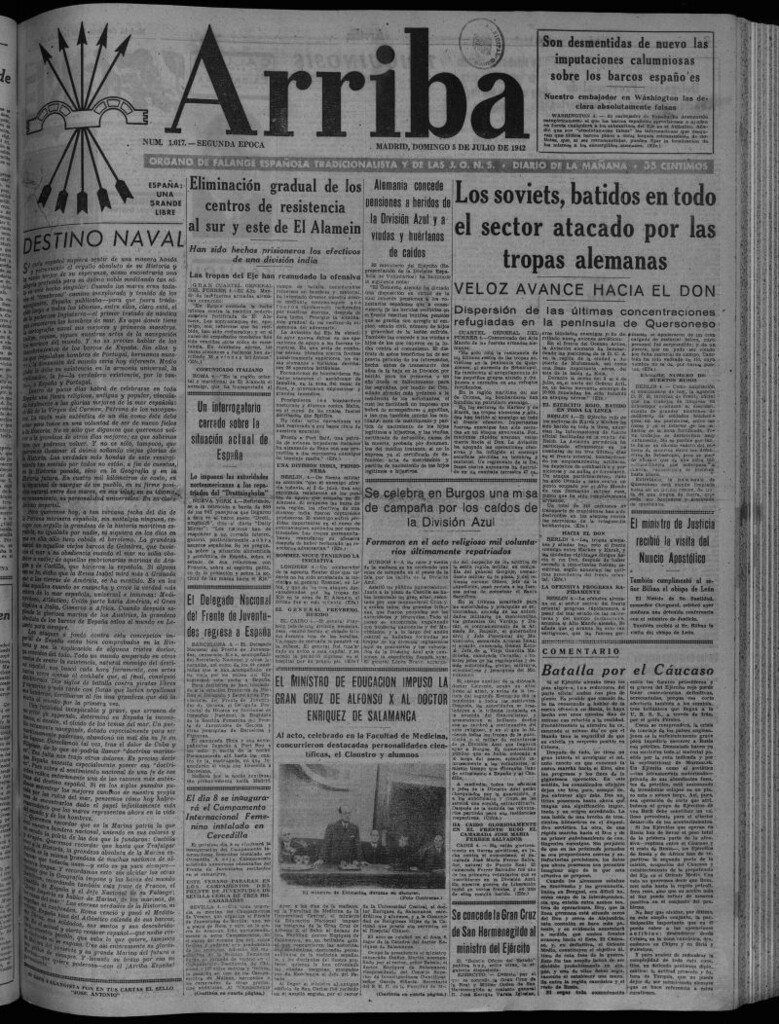 Miniatura de Arriba del 5 de julio de 1942