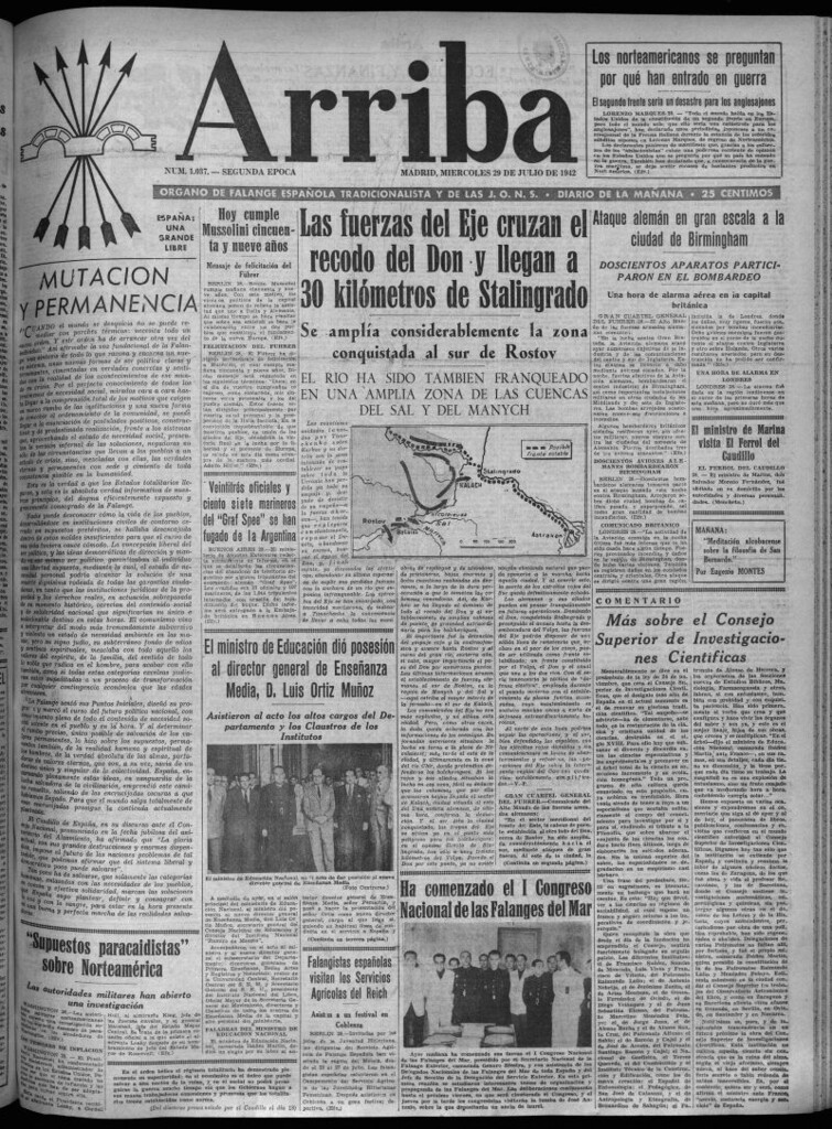 Miniatura de Arriba del 29 de julio de 1942