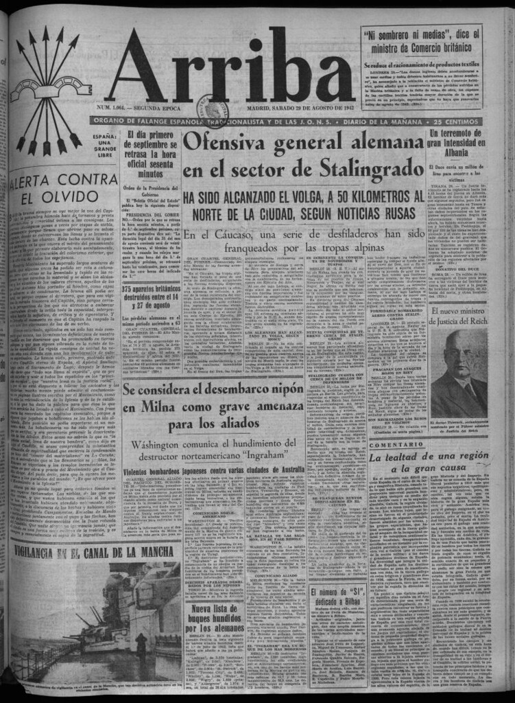 Miniatura de Arriba del 29 de agosto de 1942