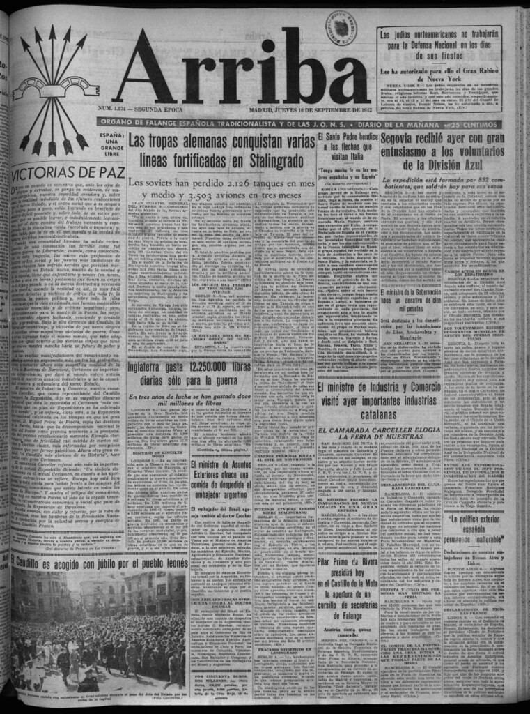 Miniatura de Arriba del 10 de septiembre de 1942