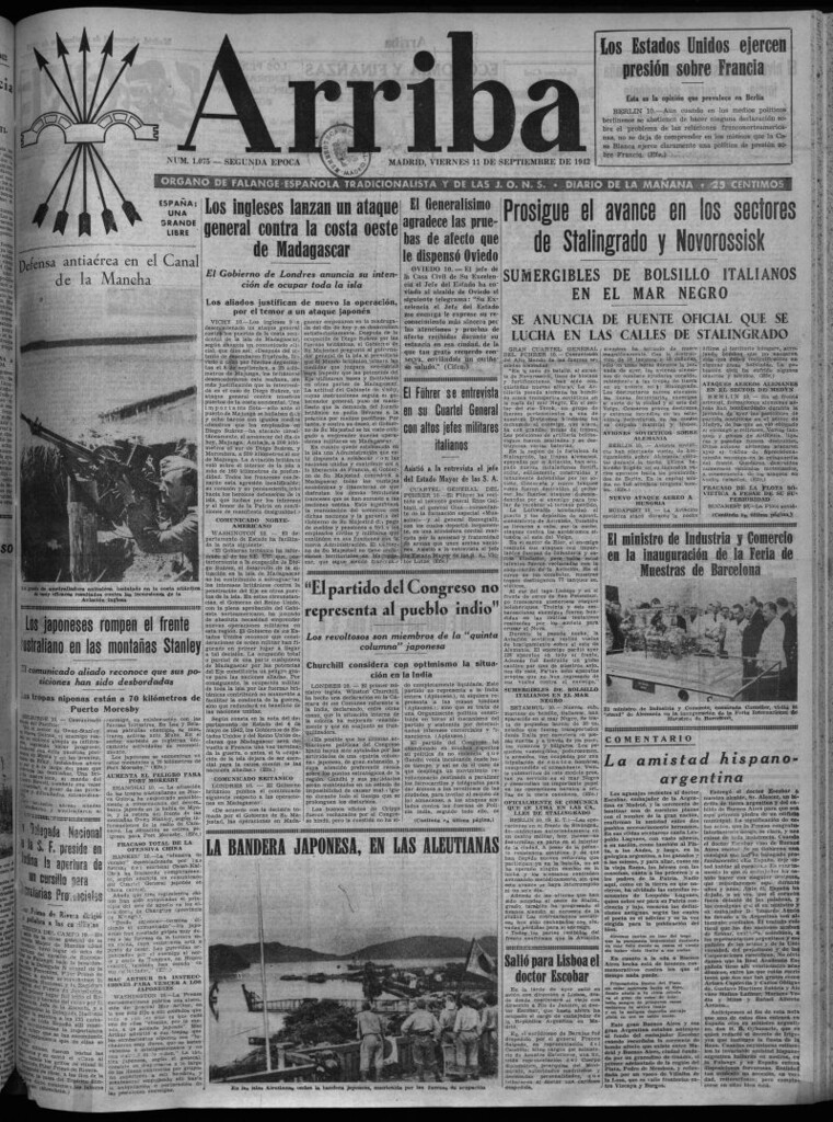 Miniatura de Arriba del 11 de septiembre de 1942