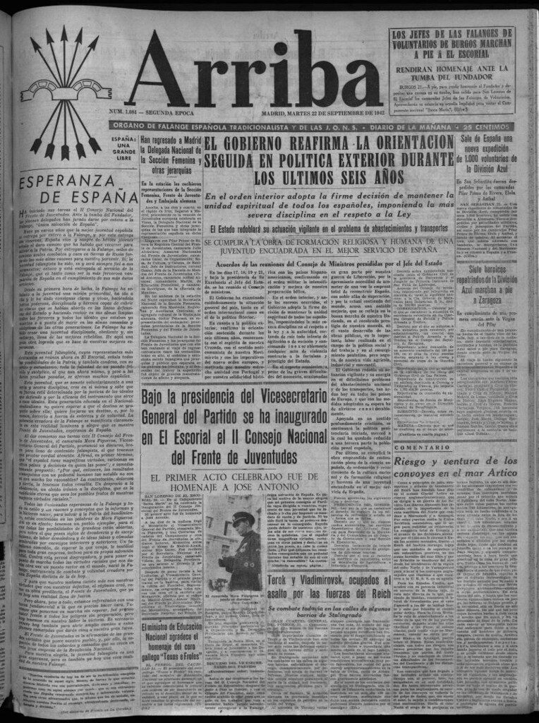 Miniatura de Arriba del 22 de septiembre de 1942