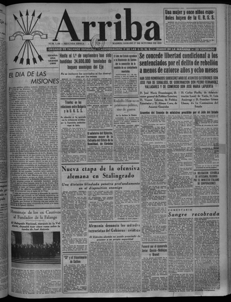 Miniatura de Arriba del 17 de octubre de 1942