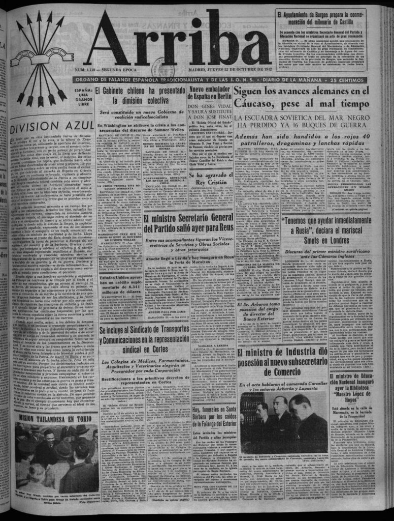 Miniatura de Arriba del 22 de octubre de 1942