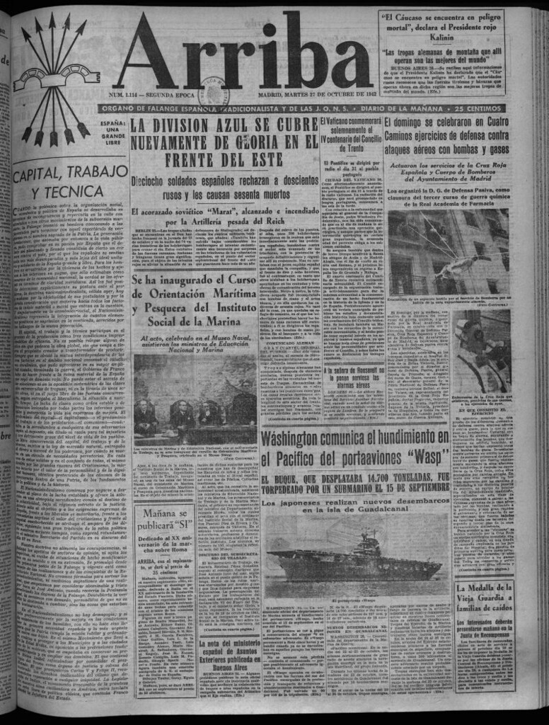 Miniatura de Arriba del 27 de octubre de 1942