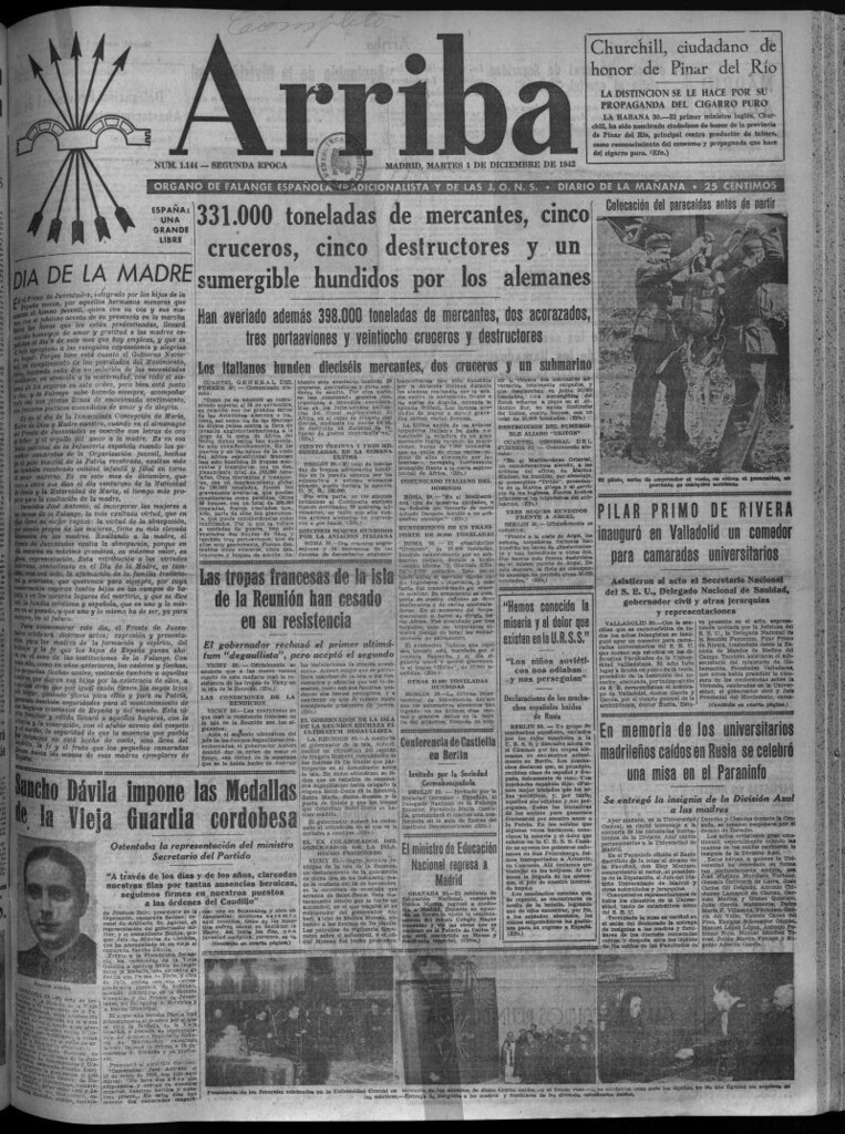 Miniatura de Arriba del 1 de diciembre de 1942