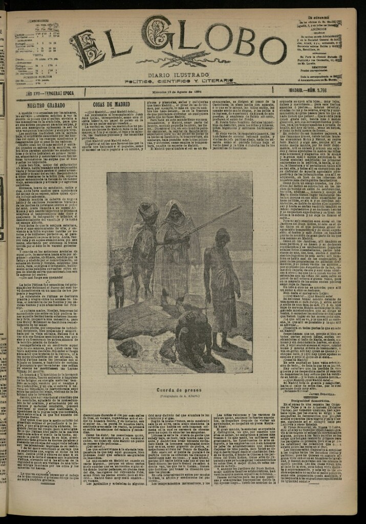 Miniatura de El Globo : diario ilustrado del 19 de agosto de 1891, nº 5766