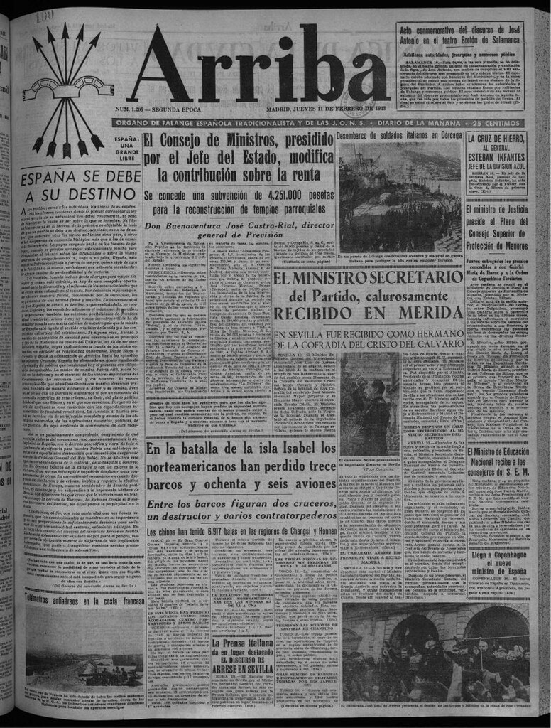 Miniatura de Arriba del 11 de febrero de 1943