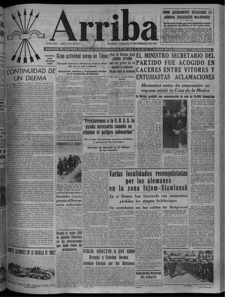 Miniatura de Arriba del 12 de febrero de 1943