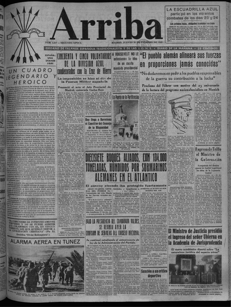 Miniatura de Arriba del 25 de febrero de 1943