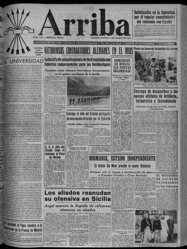 Miniatura de Arriba del 3 de agosto de 1943