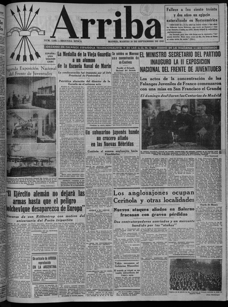 Miniatura de Arriba del 28 de septiembre de 1943