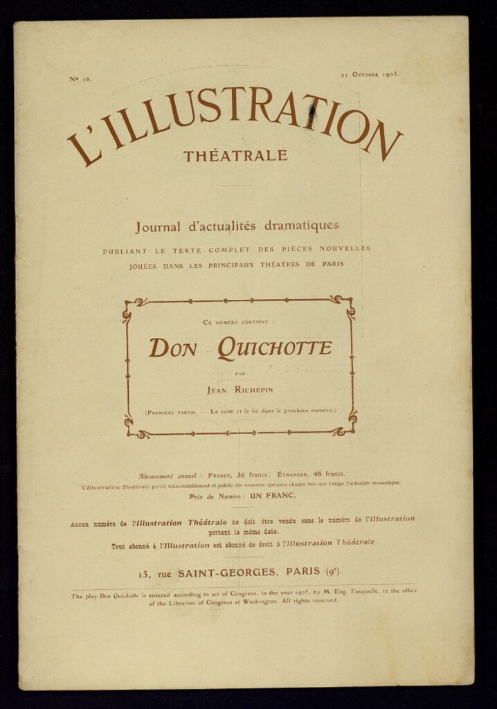 Miniatura de L`Illustration Théatrale