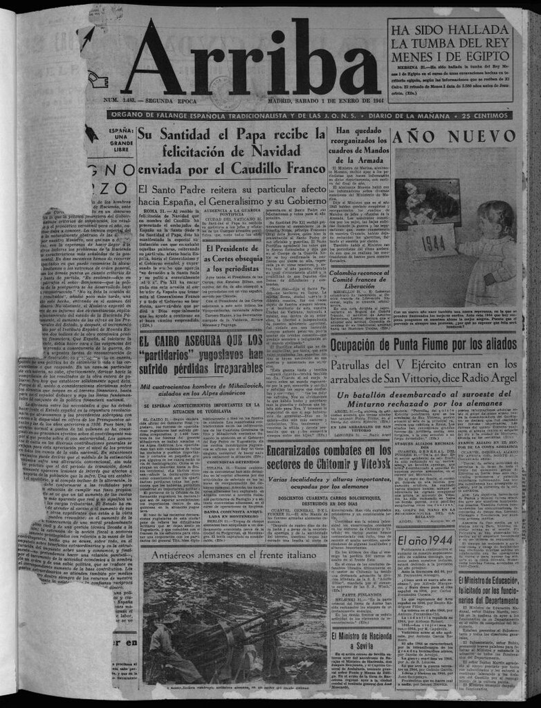 Miniatura de Arriba del 1 de enero de 1944