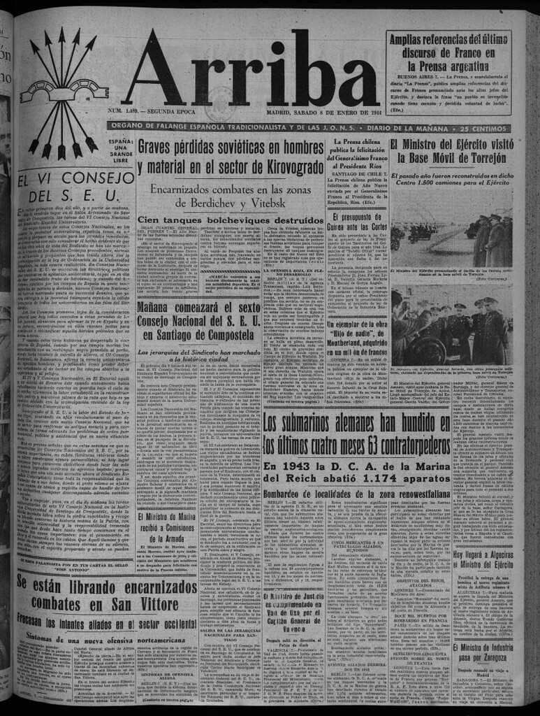 Miniatura de Arriba del 8 de enero de 1944