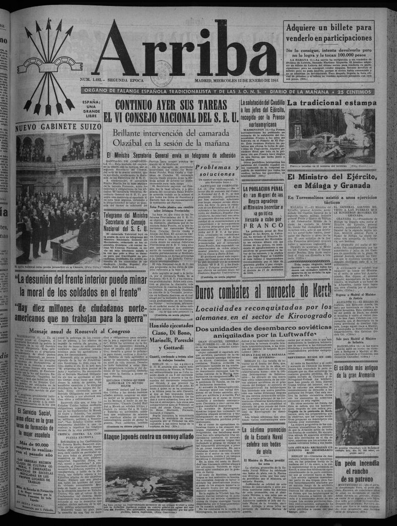Miniatura de Arriba del 12 de enero de 1944