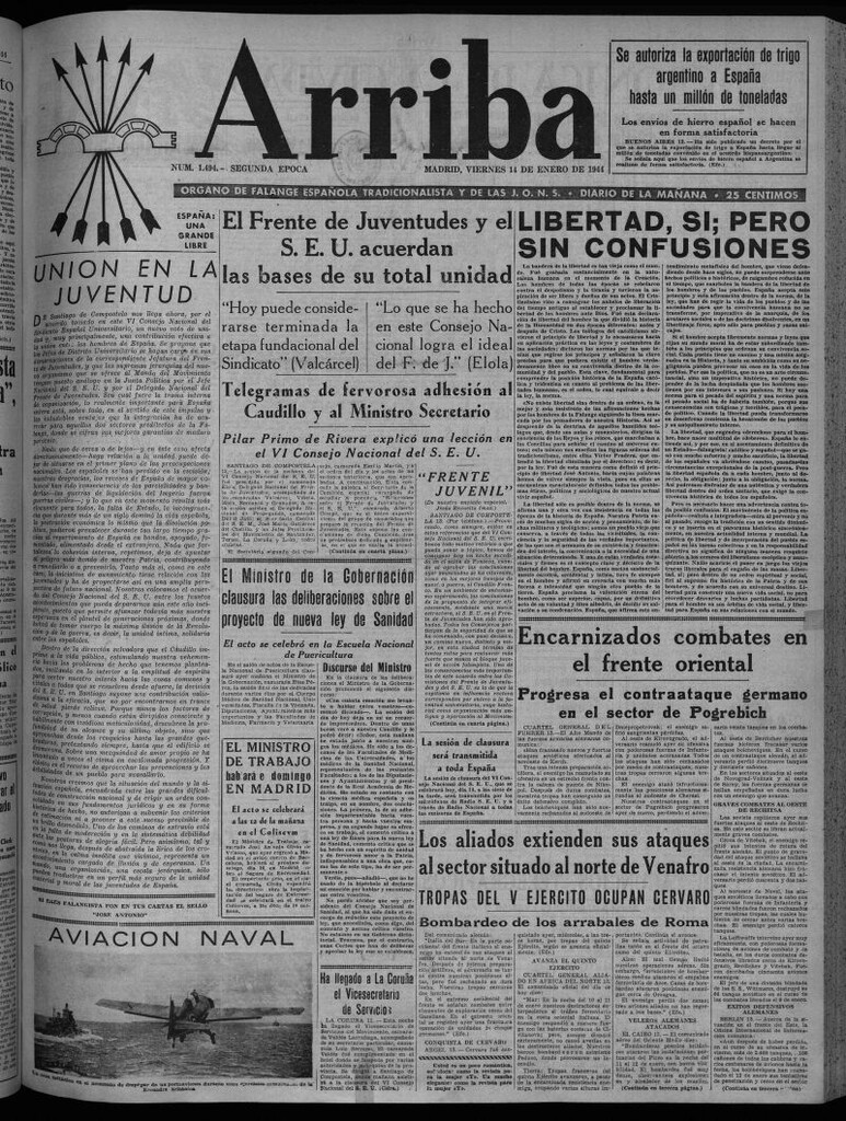 Miniatura de Arriba del 14 de enero de 1944