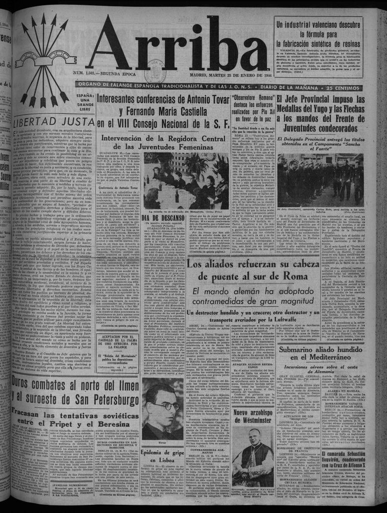 Miniatura de Arriba del 25 de enero de 1944