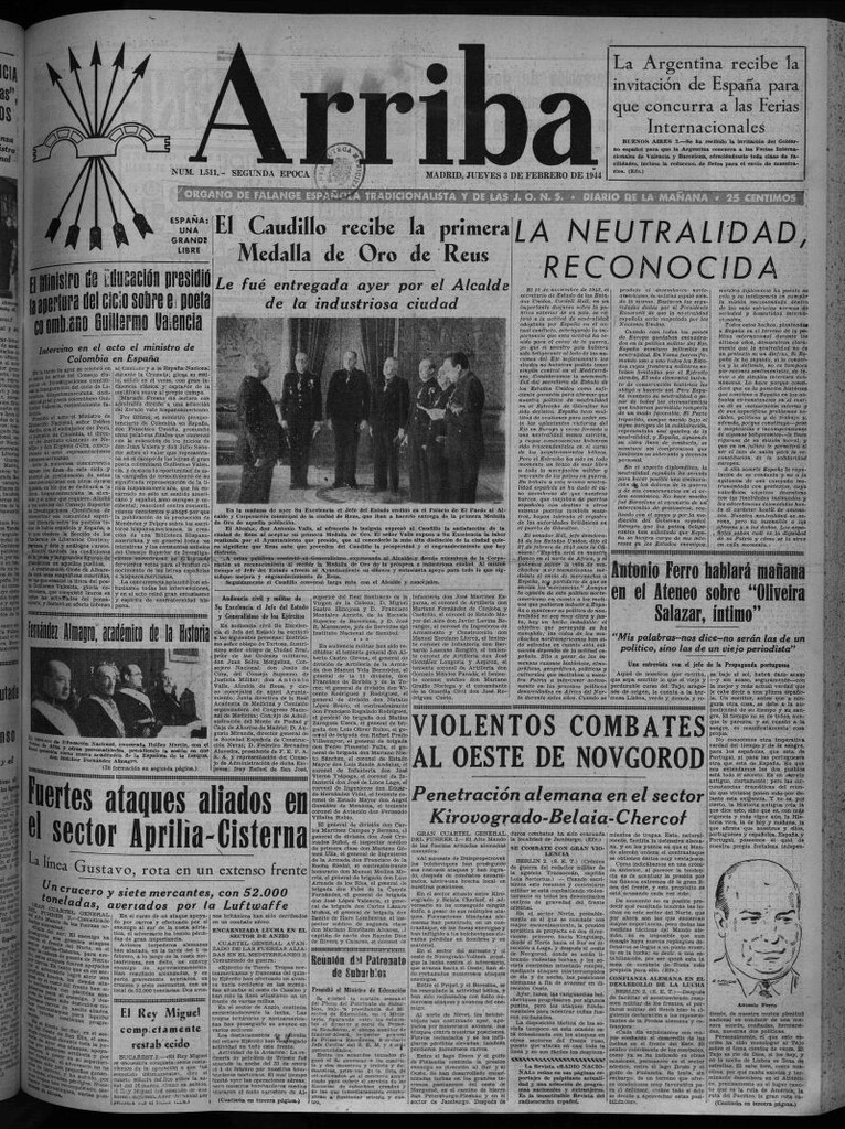 Miniatura de Arriba del 3 de febrero de 1944