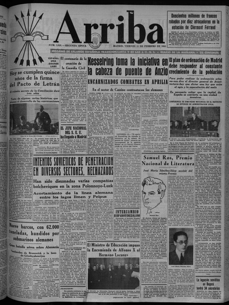 Miniatura de Arriba del 11 de febrero de 1944