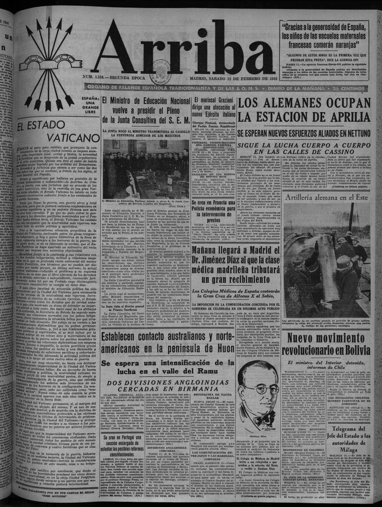 Miniatura de Arriba del 12 de febrero de 1944