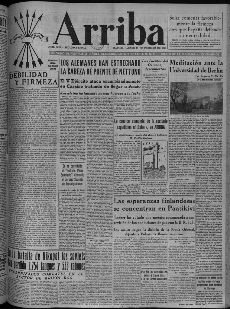 Miniatura de Arriba del 19 de febrero de 1944