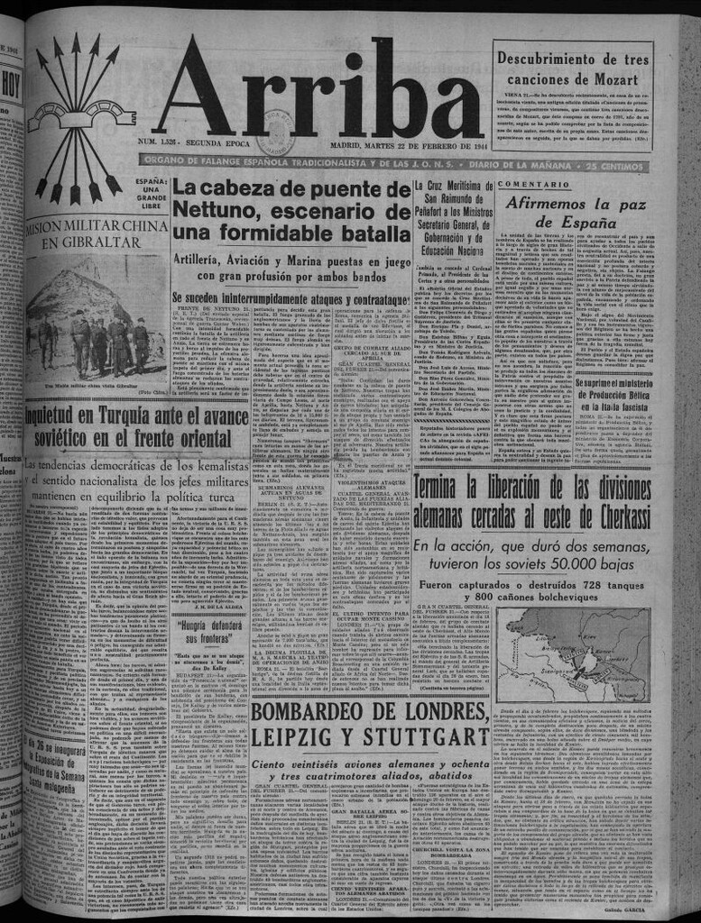 Miniatura de Arriba del 22 de febrero de 1944