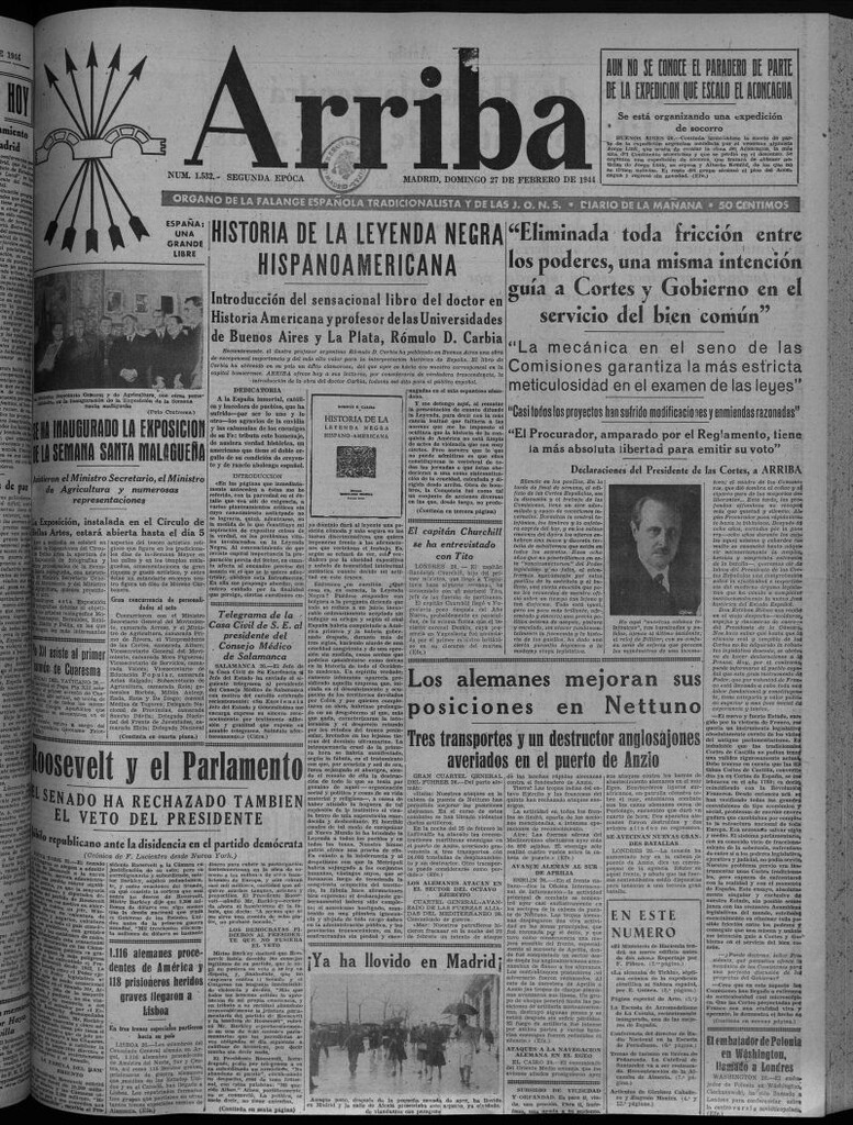 Miniatura de Arriba del 27 de febrero de 1944