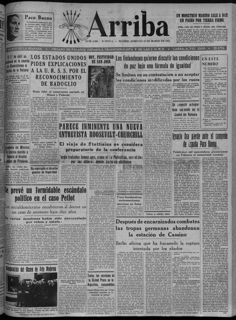 Miniatura de Arriba del 19 de marzo de 1944