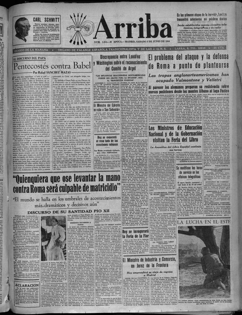 Miniatura de Arriba del 3 de junio de 1944