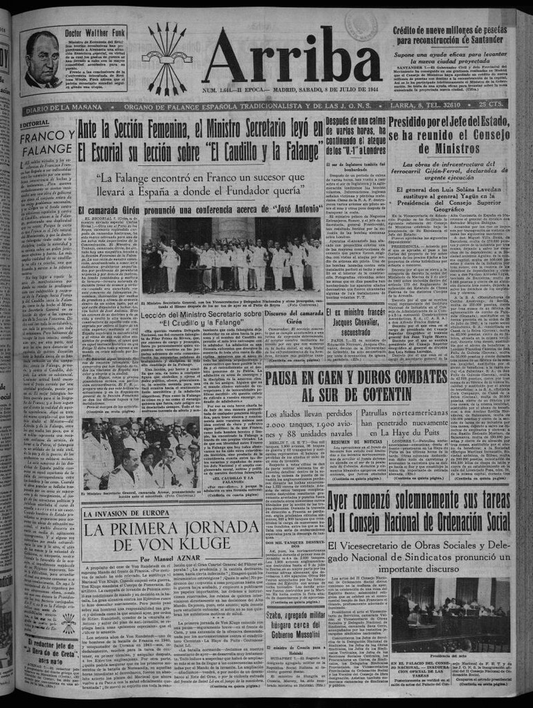 Miniatura de Arriba del 8 de julio de 1944
