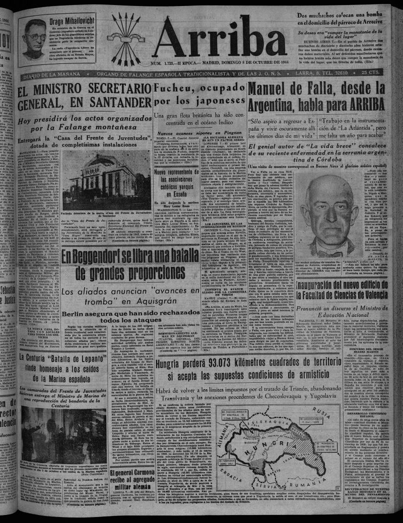 Miniatura de Arriba del 8 de octubre de 1944
