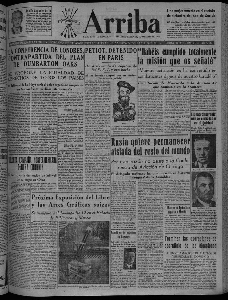 Miniatura de Arriba del 3 de noviembre de 1944