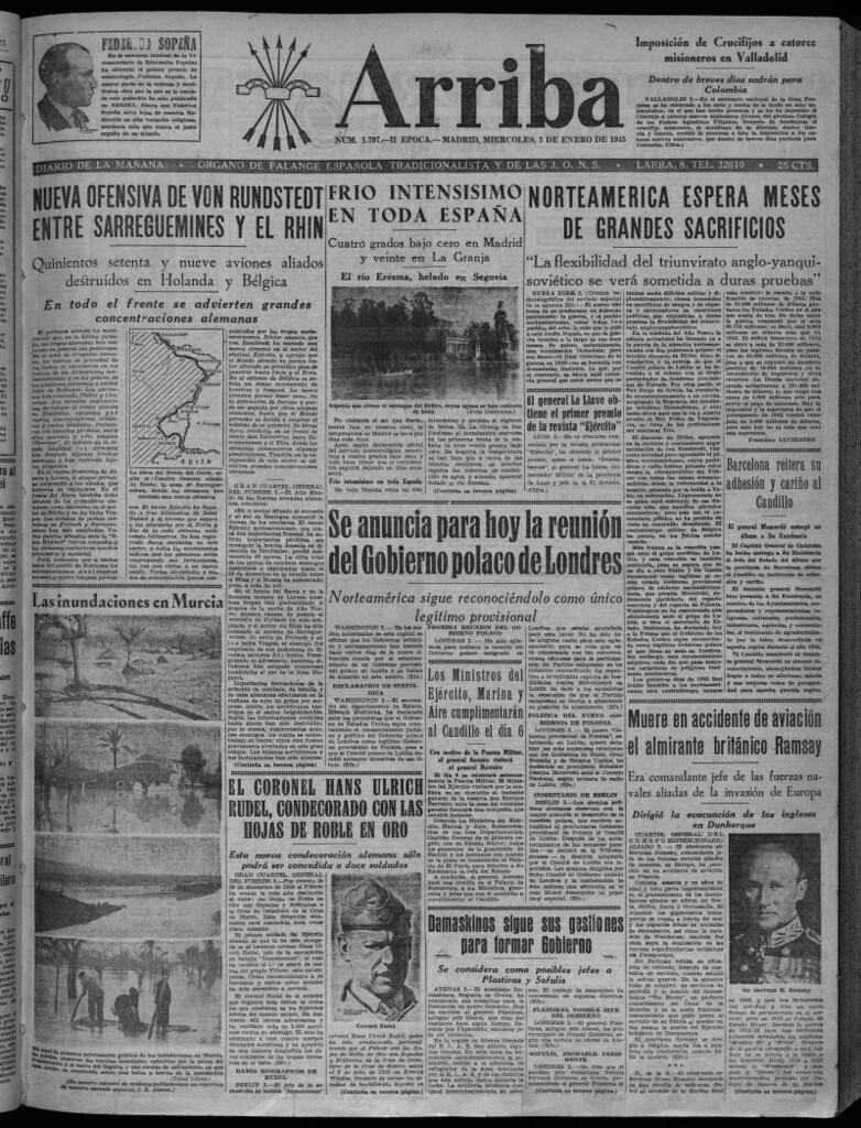 Miniatura de Arriba del 3 de enero de 1945