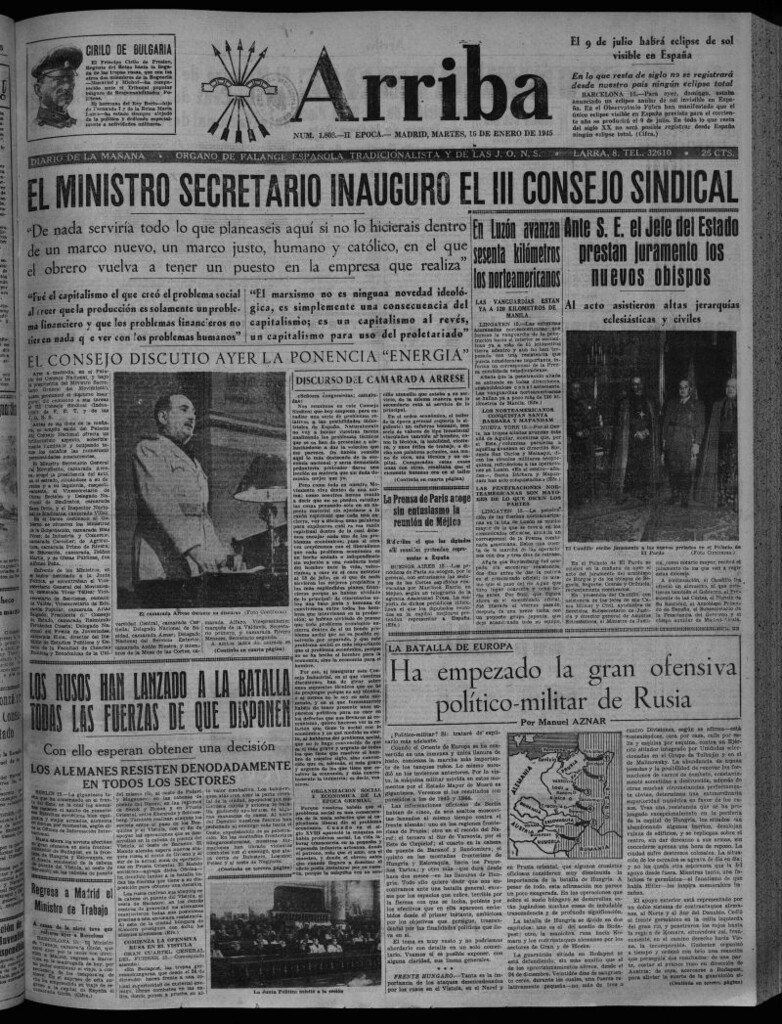 Miniatura de Arriba del 16 de enero de 1945