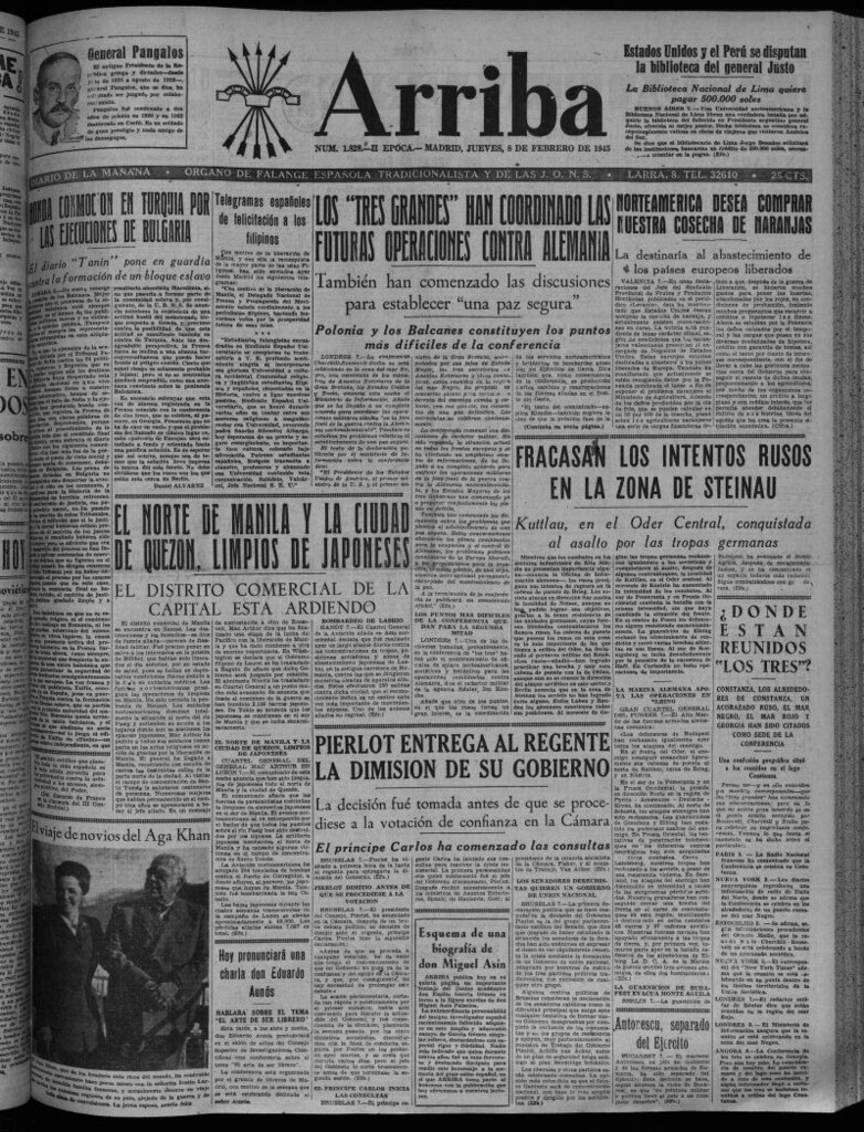 Miniatura de Arriba del 8 de febrero de 1945