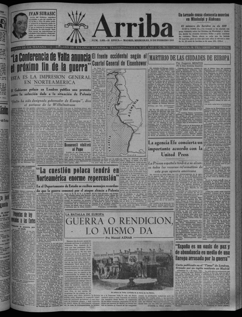 Miniatura de Arriba del 14 de febrero de 1945