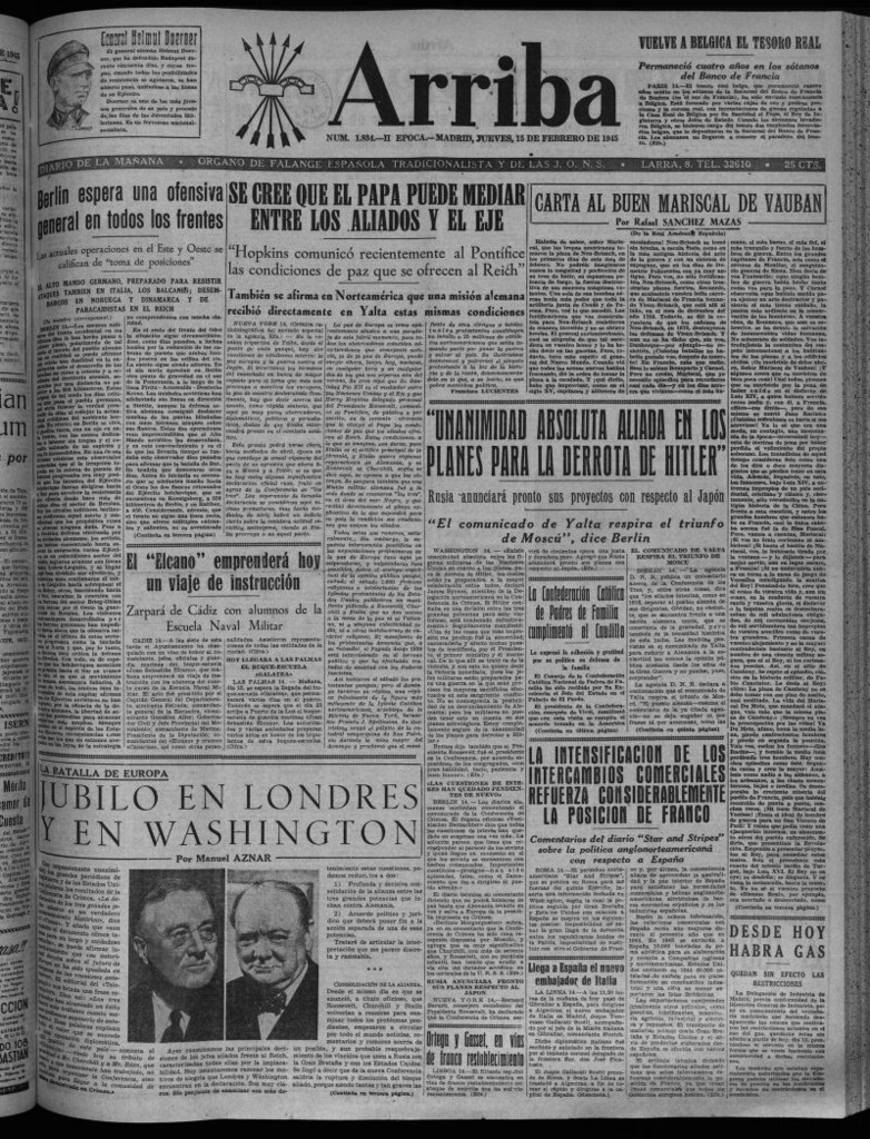 Miniatura de Arriba del 15 de febrero de 1945